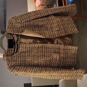 J. Crew Gold Tweed Jacket